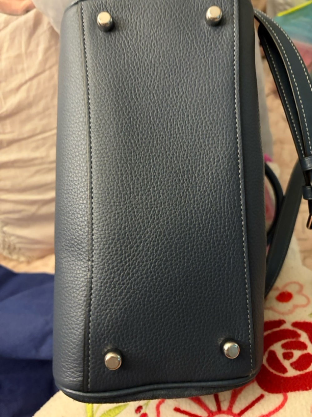 COACH Classic Navy Dome Satchel Handbag NWOT - Picture 6 of 10